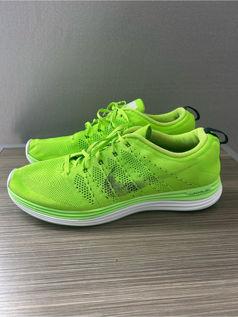NIKE FLYKNIT LUNAR 1+ Electric Green Men's size 13